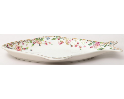 СТЕФАНИЯ, селедочница 270мм, NEW BONE CHINA, цветная упаковка