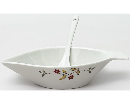 ЛАТОНА ПЕРСИЯ, икорница с ложкой, NEW BONE CHINA, цветная упаковка