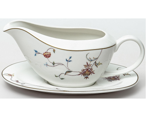 ЛАТОНА ПЕРСИЯ, соусник 400мл с блюдцем 200мм, NEW BONE CHINA, цветная упаковка