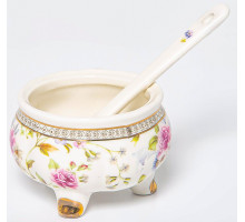 ЭКЛАТ, баночка для джема 60мм 50мл с ложкой, NEW BONE CHINA, цветная упаковка