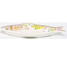 МЭРИДИТ, селедочница 270мм, NEW BONE CHINA, цветная упаковка