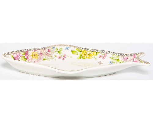 МЭРИДИТ, селедочница 270мм, NEW BONE CHINA, цветная упаковка