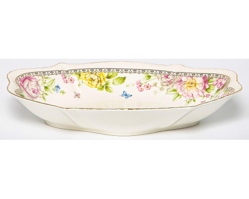 МЭРИДИТ, конфетница 250мм 460мл, NEW BONE CHINA, цветная упаковка