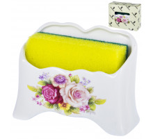 PARTY TIME, подставка 130х50х10мм под губку, NEW BONE CHINA, цветочный декор, цветная упаковка с окошком