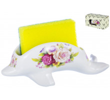 PARTY TIME, подставка 165х80х65мм под губку, NEW BONE CHINA, цветочный декор, цветная упаковка с окошком
