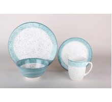 Набор столовый 4/16 Коралл Rustic blue H329  фарфор