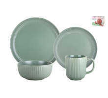 Набор столовый 4/16 Коралл Costa (green) HMN230505A  керамика