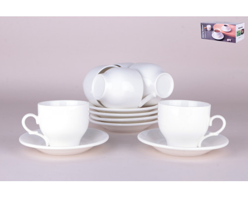 Набор чайный 6/12 220мл п/у Коралл Cafe 6904  фарфор