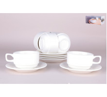 Чайный сервиз 12 пр. КОРАЛЛ 6906 "COFFEE ", 0,22 л, фарф.