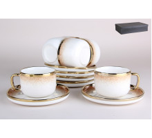 Чайный сервиз 12 пр. КОРАЛЛ 7558, 0,22л, фарф., декор., п/у
