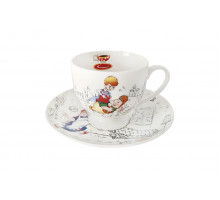 Кофейная пара 2 пр. КОРАЛЛ "Малыш и Карлсон" HD2411-220CS2, 0,22 л, фарф.