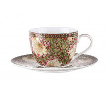 Чайная пара 2 пр. КОРАЛЛ "Primrose bushe" B0939-A07133, 0,25 л, фарф.