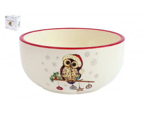 Салатник Коралл Owl Christmas ZFC044-51 п/уп керамика
