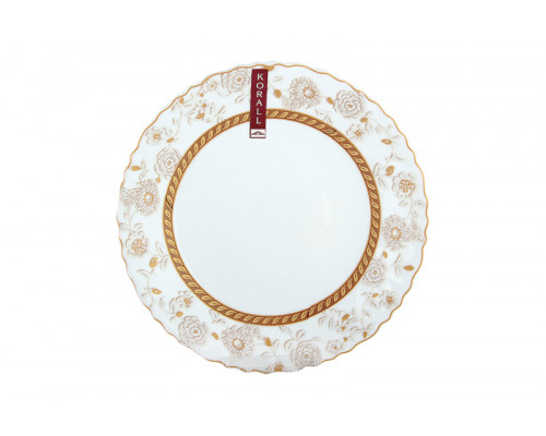 Тарелка плоская 19см Коралл корица LHP75-160203  стекло