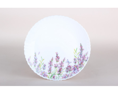 Тарелка плоская 24см Коралл Lavender LHP-95-7272  стекло