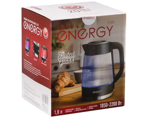 Чайник ENERGY E-223 (1,8 л) рифлёное стекло