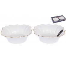 ГРАЦИЯ, набор 2 фигурных салатника d-160мм, NEW BONE CHINA, цветная упаковка