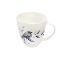 Кружка КОРАЛЛ "Birds on branches" JS23019, 0,42 л, фарф., с рис.