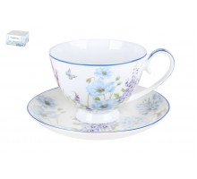 Чайная пара 2 пр. КОРАЛЛ "Floral garden" WL230602, 0,25 л, фарф.