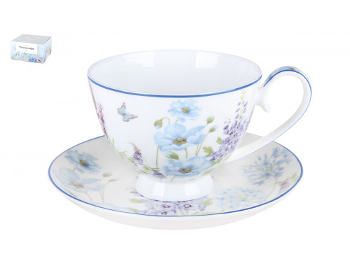 Пара чайная 250 мл Коралл Floral garden WL230602 ф.круг фарфор