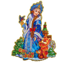 Наклейка "Красавица снегурочка" XS