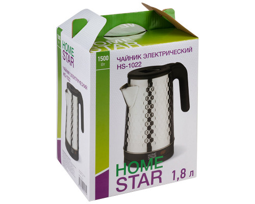Чайник Homestar HS-1022 (1,8 л) стальной, черный