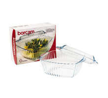 Кастрюля СВЧ 59049/1017154 BORCAM 2,6л стекло с крыш.