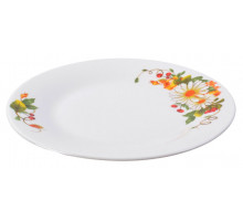 Тарелка десертная КОРАЛЛ "Daisy" BX2403-8FP, 20см, фарф., кругл., бел., с рис.