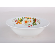 Тарелка глубокая КОРАЛЛ "Daisy" BX2403-8SP, 0,45л, 20см, фарф., кругл., бел., с рис.