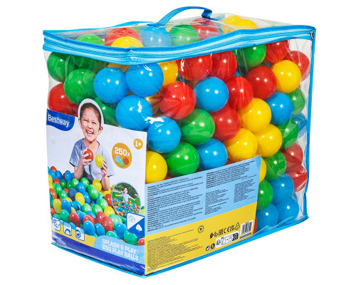 Шарики для игр Splash & Play 250 шт., 6,5 см 52554 Bestway