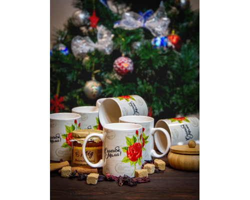 СПАСИБО МАМА, кружка 350мл, NEW BONE CHINA, упаковка - гофрокороб