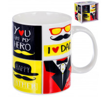 DAD, кружка 350мл, NEW BONE CHINA, индивидуальная подарочная упаковка