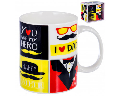 DAD, кружка 350мл, NEW BONE CHINA, индивидуальная подарочная упаковка
