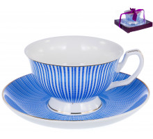 ПАЛИТРА, набор чайный (2) чашка 200мл + блюдце, NEW BONE CHINA,  цветная упаковка