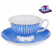 ПАЛИТРА, набор чайный (2) чашка 200мл + блюдце, NEW BONE CHINA,  цветная упаковка