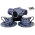 МАРМАРИС, набор кофейный (12) 6 чашек 100мл + 6 блюдец, NEW BONE CHINA, подарочная упаковка