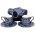 МАРМАРИС, набор кофейный (12) 6 чашек 100мл + 6 блюдец, NEW BONE CHINA, подарочная упаковка