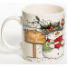 СНЕГОВИК, кружка 350мл, красные ягоды, NEW BONE CHINA, упаковка - гофрокороб