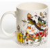 СНЕГОВИК, кружка 350мл, рваная шапка, NEW BONE CHINA, упаковка - гофрокороб