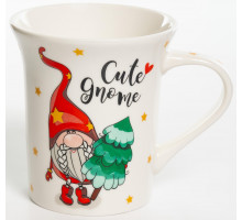 CUTE GNOME, кружка 310мл, звездочки, NEW BONE CHINA, упаковка - гофрокороб