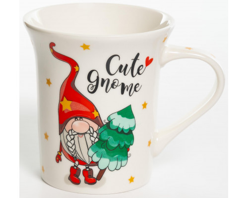 CUTE GNOME, кружка 310мл, звездочки, NEW BONE CHINA, упаковка - гофрокороб