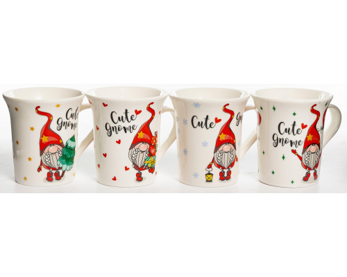 CUTE GNOME, кружка 310мл, звездочки, NEW BONE CHINA, упаковка - гофрокороб