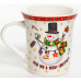 СНЕГОВИЧЕК, кружка 310мл, красная, NEW BONE CHINA, упаковка - гофрокороб