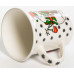 СНЕГОВИЧЕК, кружка 310мл, серо-зеленая, NEW BONE CHINA, упаковка - гофрокороб