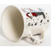 СНЕГОВИЧЕК, кружка 310мл, серо-красная, NEW BONE CHINA, упаковка - гофрокороб