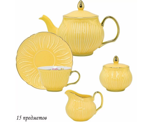 Чайный сервиз 15 пр. LENARDI 109-114, 0,25л, фарф., п/у