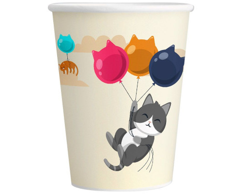 Набор бумажных стаканов "Cats", 6 шт