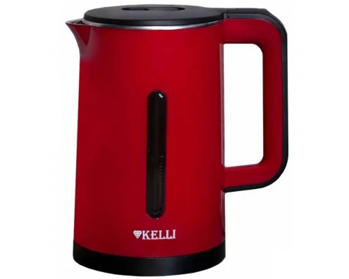 Чайник электрический Kelli KL-1375 красный пластик диск 1,8 л 2200 Вт