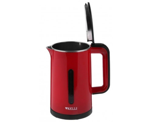 Чайник электрический Kelli KL-1375 красный пластик диск 1,8 л 2200 Вт