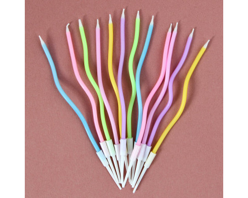 Свечи для торта "Элегант". Набор 12 шт. Длина 12 см. NEW